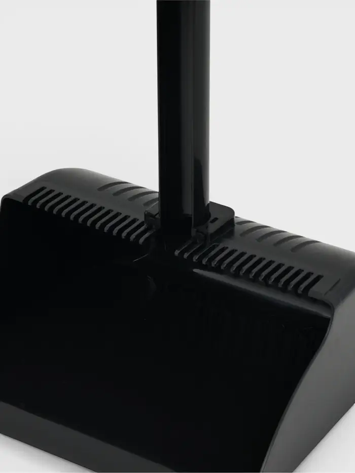 Щётка для пола, совок 26&times;25 см, щётка 25 см, пластиковая секционная ручка 98 см, чёрная