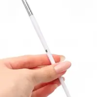 Кисть для наращивания и дизайна ногтей, скошенная, 17.5 см, 5&times;4 мм, белая