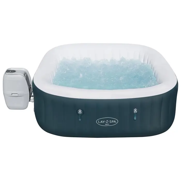 Спа &ndash; бассейн Ibiza AirJet, 180&times;180&times;66 см, фильтр-насос, тент, дозатор для химии, аэромассаж, квадратный, 6002U Bestway