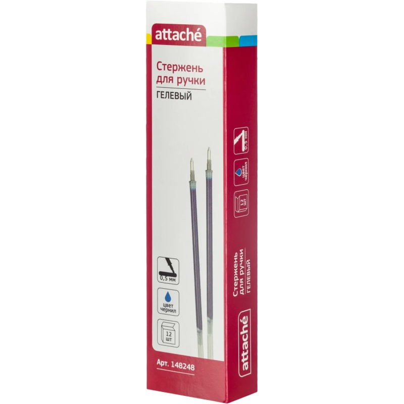 Стержень гелевый 139мм Attache синий 0,5мм