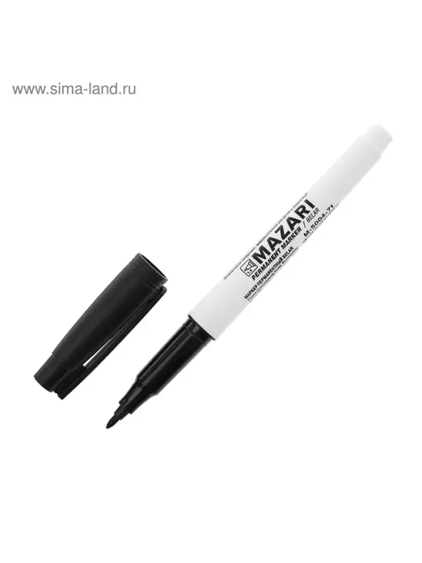 Маркер перманентный Mazari. Belar М-5004, чёрный, узел 1.5 мм