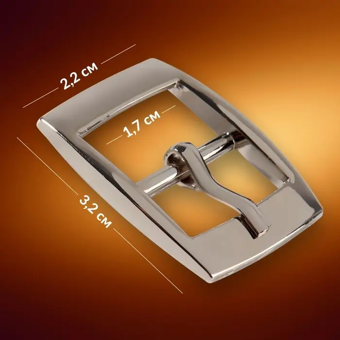 Пряжка для ремня, 3.2×2.2 см, 17 мм, цвет серебряный Пряжка для ремня, 3.2×2.2 см, 17 мм, цвет серебряный