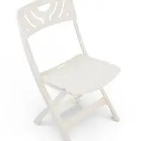 Стул садовый Decorona DeRiviera, 46&times;50&times;82 см, складной, пластиковый, белый