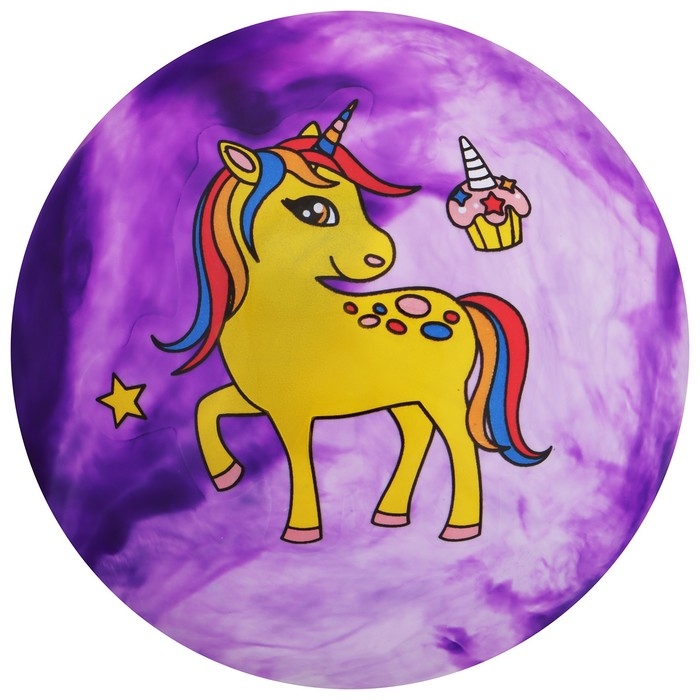 Мяч детский «Единороги», d=22 см, цвет МИКС Мяч детский «Единороги», d=22 см, цвет МИКС