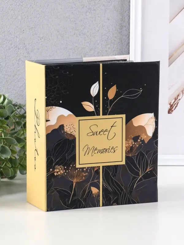 Фотоальбом "Воспоминания"  304ф 10X15см, ПП карм., 2ф на стр, черные страницы