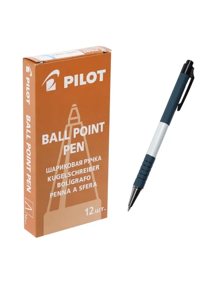 Ручка шариковая Pilot. Soft, автоматическая, синий стержень BPRK-10M (L), узел 0.7 мм, на масляной основе