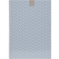 Бизнес-тетрадь А4,96л,точка,греб,обл.глянц.лам. Attache Fleur Лазурь