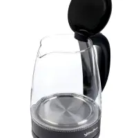 Чайник электрический Happy panda HP-2701BK, стекло, 1.8 л, 1800 Вт, чёрный