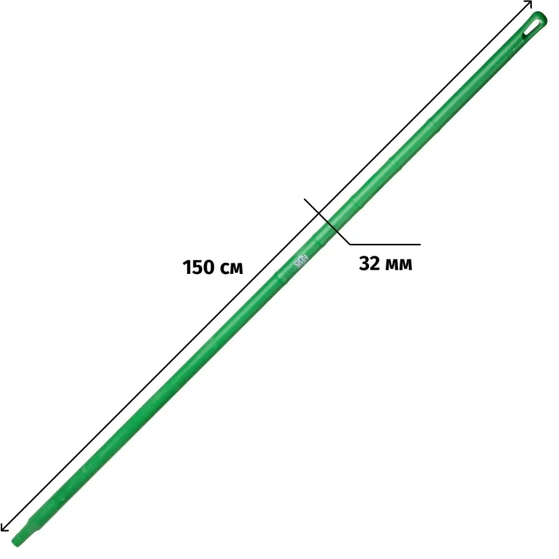Рукоятка FBK цельнолитая типа моноблок 1500мм,полипропилен, зеленая 29904-5