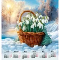 Календарь 2026 «Подснежники», А2