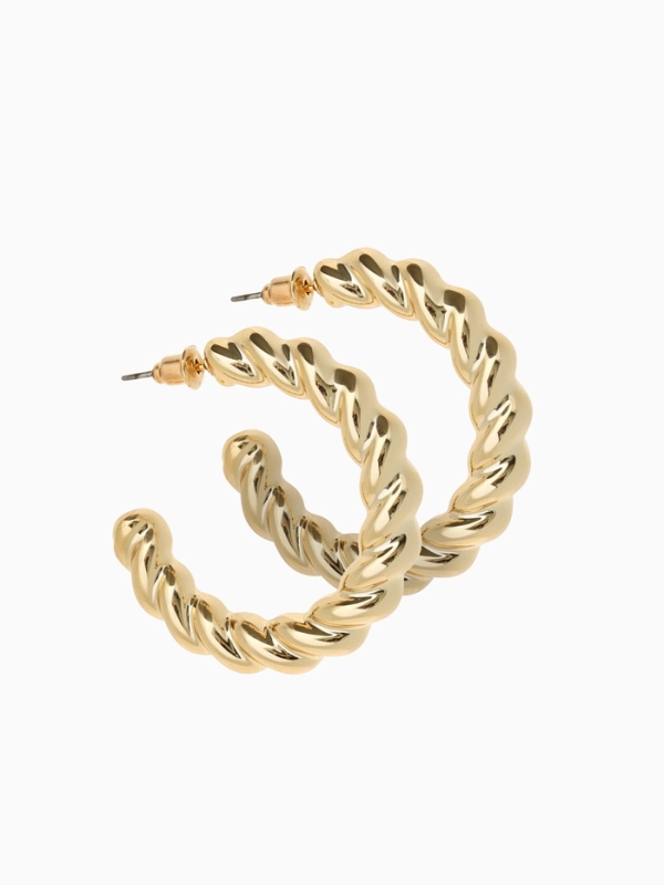 Набор серьги и каффы 9 шт. «Кольца» переплетение, цвет золото