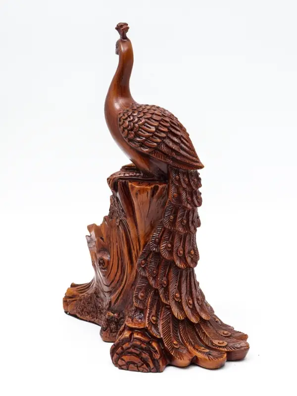 Подставка под бутылку TAKE IT EASY &laquo;Павлин&raquo;, полистоун под дерево, 23&times;15&times;33 см