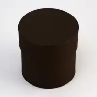 Коробка подарочная круглая, шляпная, чёрная, 10&times;10 см