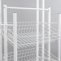 Стойка под зонты, разборная, 3 наклонные корзины, 3 яруса, 60×40×150 см, цвет белый