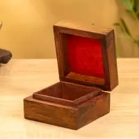 Шкатулка "Фазы Луны" 10х10х6 см, дерево шишам