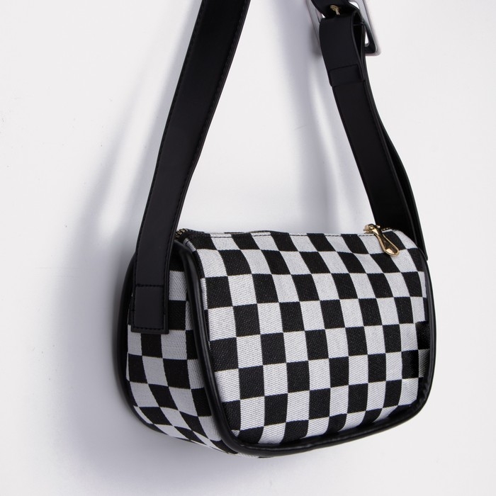 Сумка-кросс-боди на молнии, цвет серый/чёрный Сумка-кросс-боди на молнии, цвет серый/чёрный