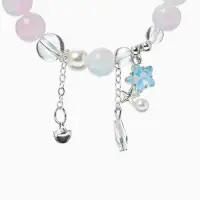 Браслет с подвесками &laquo;Сахарный. Звёздочка&raquo;, d=6 см, шар №10/8, розовый, голубой в серебре