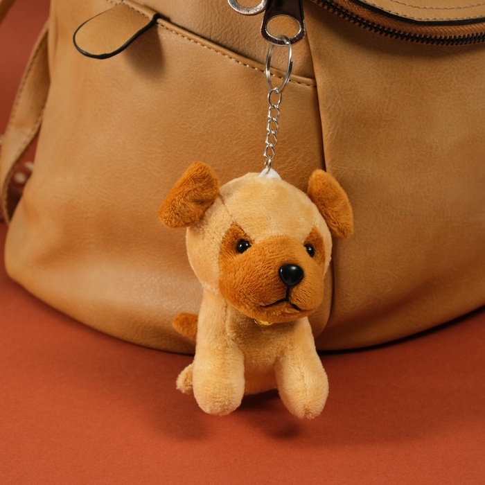 Брелок текстиль Брелок текстиль "Милый щенок" коричневый 5х6х10 см