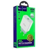 Сетевое зарядное устройство с кабелемType-C на Lightning PD20W HS22  ISA белое