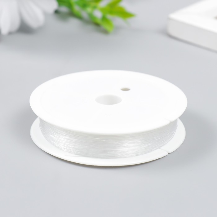 Нить силиконовая для бисера  Нить силиконовая для бисера "Astra" 0,4 мм, 25 м, прозрачный