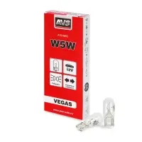 Лампа AVS Vegas 12V. W5W(W2,1x9,5d) BOX 10шт.