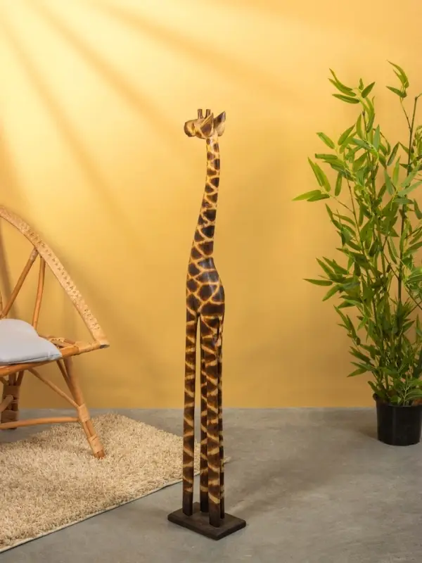 Сувенир Сувенир "Жираф" дерево 20х13х120 см, цв. бежево-коричневый