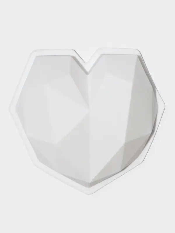 Форма для муссовых десертов и выпечки KONFINETTA &laquo;Геометрия любви&raquo;, силикон, 21.5&times;20&times;6 см, белая