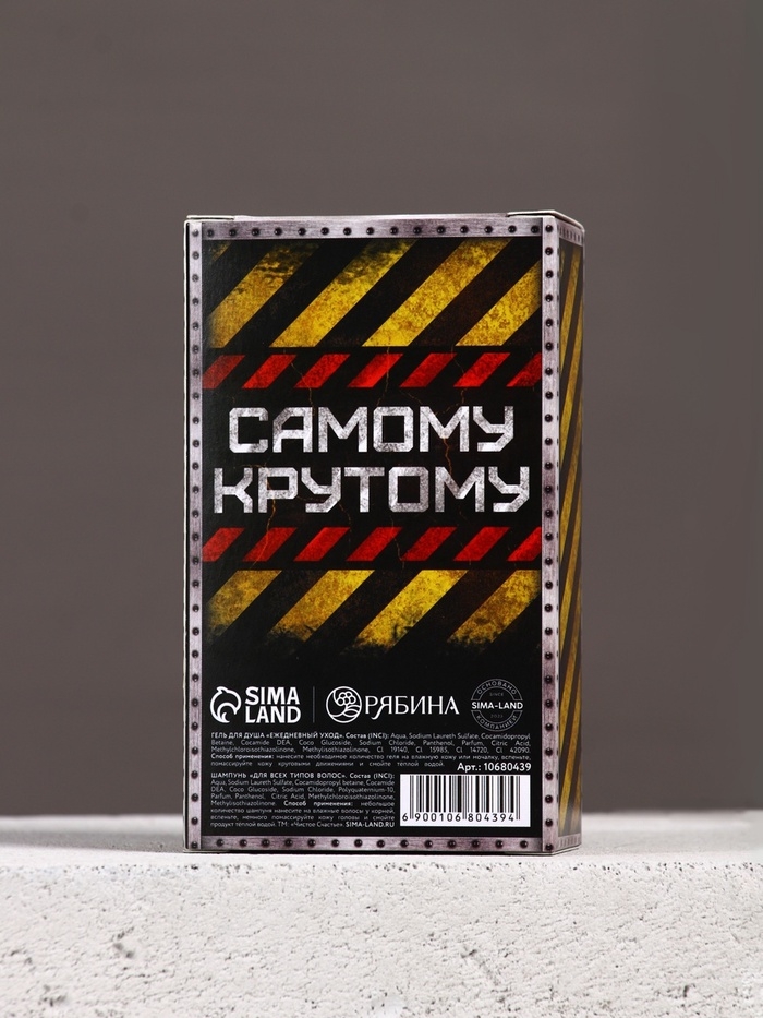 Подарочный набор ЧИСТОЕ СЧАСТЬЕ «23 февраля: Настоящему мужчине», гель для душа и шампунь для волос, 2×100