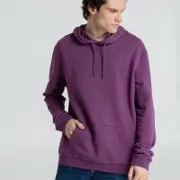 Толстовка с капюшоном унисекс Hoodie, фиолетовый меланж, размер XL