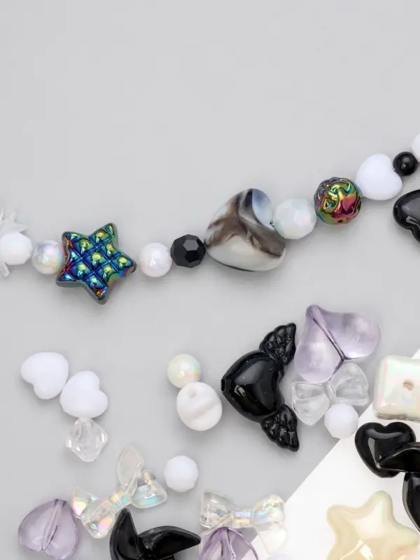 Бусины &laquo;Микс&raquo;, набор 50 г, чёрно-белые