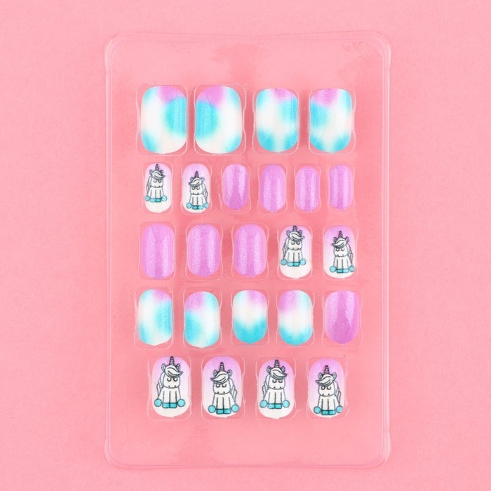 Детские накладные ногти «Единорожек», 24 шт Детские накладные ногти «Единорожек», 24 шт