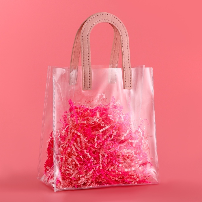 Пакет подарочный из ПВХ, розовый, 20 х 18 х 10 см Пакет подарочный из ПВХ, розовый, 20 х 18 х 10 см