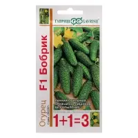 Семена Огурец корнишон "Бобрик F1", серия 1+1, 20 шт