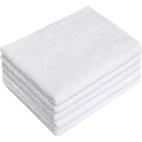 Набор полотенец махровых без бордюр 440 г/м2, 40х70 белый, 5шт