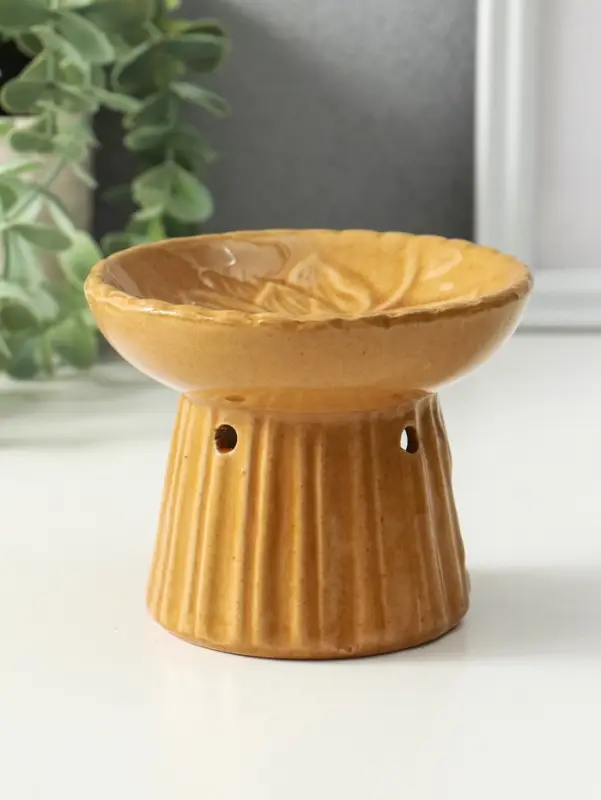 Аромалампа керамика Аромалампа керамика "Лотос" коричневая11,4х11,4х9 см