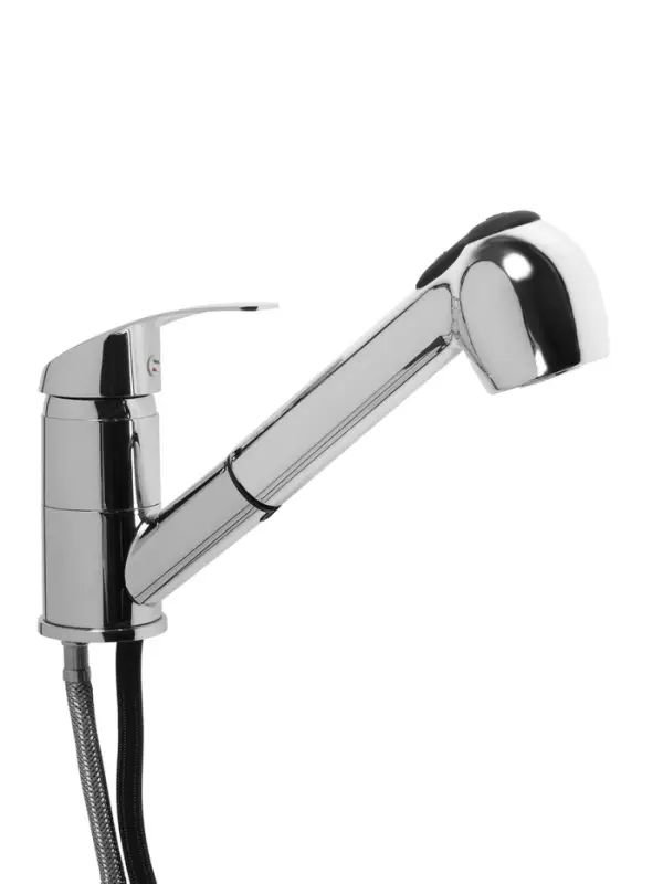 Смеситель для кухни ZEIN ZC2041, однорычажный, картридж 35 мм, с выдвижной лейкой, хром