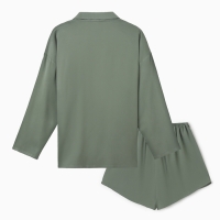 Костюм женский (рубашка, шорты) MINAKU:   Casual Collection цвет оливковый, р-р 42
