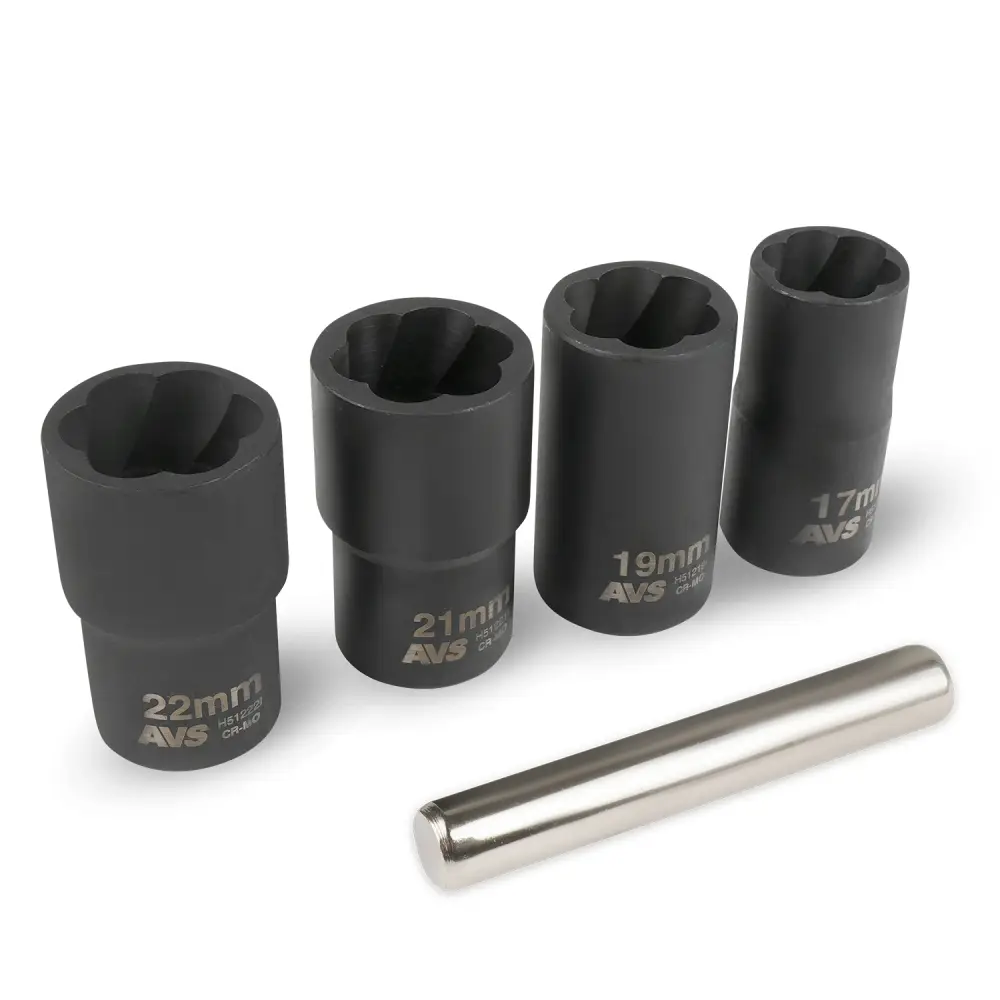 Набор головок для поврежденных болтов и гаек (5 предметов) в кейсе AVS NGP12-5I