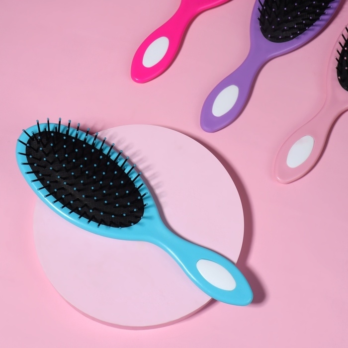 Расчёска массажная, 7 &times; 22 см, цвет МИКС