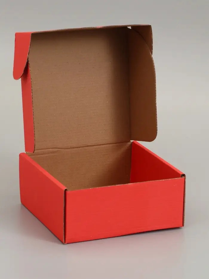 Коробка самосборная, красная, 18 х 18 х 8 см,