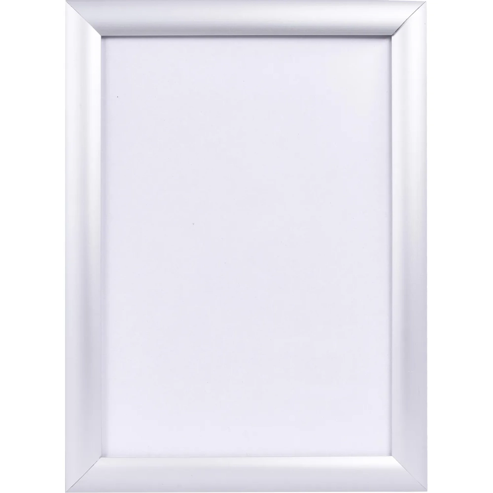 Рамка 210х297, серебро, метал., с клик профилем, ПЭТ стекло, 2011_04_72_045