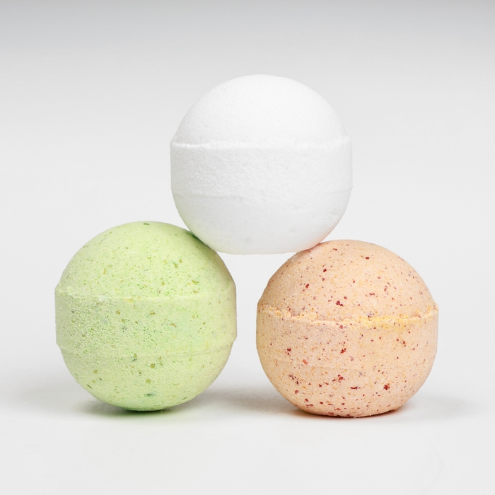 Бомбочки в спайке Бомбочки в спайке "Лаванда-ментол, Цитрусовый Фреш, Мята" набор 3 шт по 110 г