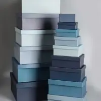 Набор подарочных коробок 15 в 1 &laquo;Барракуда&raquo;, синий, 47&times;36&times;17.5 - 13&times;8&times;4.5 см