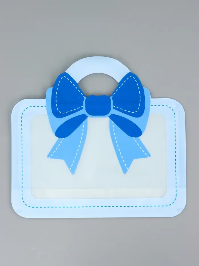 Пакет подарочный, с zip-lock застежкой &laquo;Сумка с бантом&raquo;, голубой, 24&times;28 см