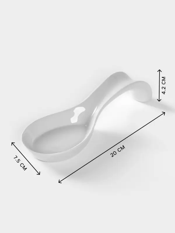 Подставка под ложку Добрушский завод &laquo;Бельё&raquo;, 20 см, фарфор, белая