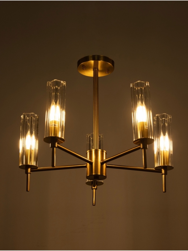 Люстра Люстра "Лондон" 5х40Вт Е27 бронза 51х51х41см