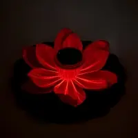 Садовая фигура - фонарь &laquo;Лотос&raquo;, 28&times;28&times;9 см, для водоёмов, красная