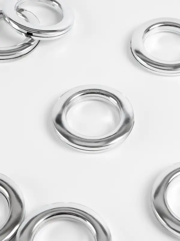 Люверсы для штор, d = 4,3/6.5 см, 10 шт., цвет серебряный