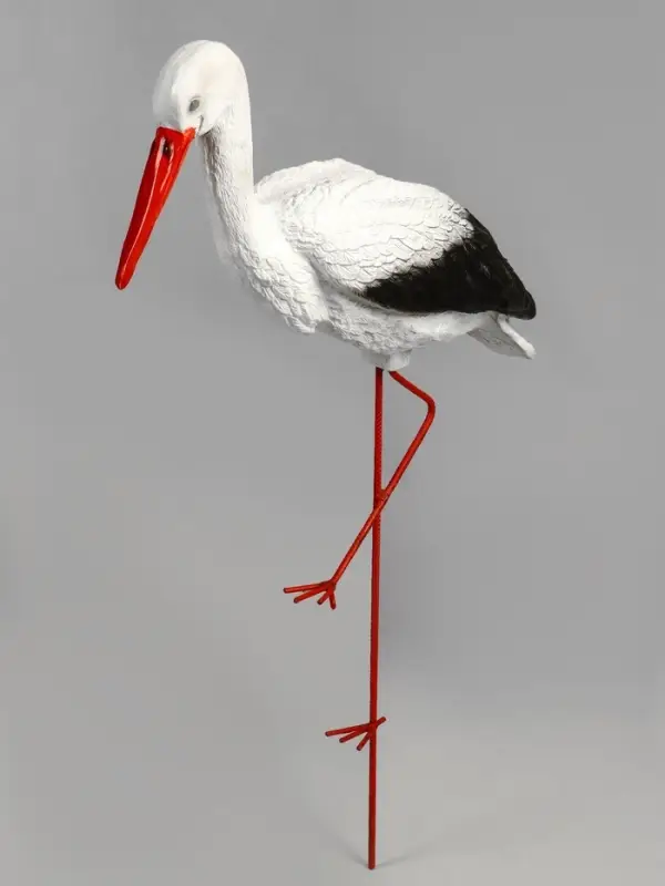 Садовая фигура из полистоуна &laquo;Аист&raquo;, 81&times;65&times;20 см