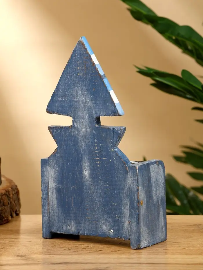 Календарь настольный «Кораблик», 11×5.5×19 см, дерево, синий